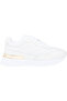 Women's Lace-Up Gold Detailed Thick Sole Sneaker - White/Ecru