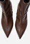 Rossano Brown Stretch Women's Thin Heeled Boots - 2