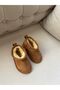 Boys and Girls Brown Fur-Lined Boots Shoes