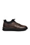 Brown Genuine Leather Rubber Laced Men's Casual Shoes 2517 m - 5