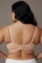 Skin Color Women's Plus Size Push up Bra - Wire Free Non-Padded Lace Minimizer C Cup Reducer - 5