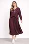 Plus Size Skirt Pleated Stone Knitwear Set Purple