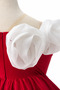 Girl's Red Evening Dress – Floral Collar Detail, Special Occasion and Birthday Dress - 7