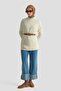 Basic Oversized Sweater with Buttons 25Kd6016 Ekru