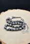 Natural Larvikite (Larvakite) Stone 33 Beads Prayer Beads with Metal Tassel 10mm Sphere Cut 902514 - 6