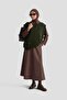 Oversized Knitwear Vest 25Kd6011 Khaki - 2