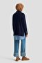 Buttoned Basic Oversized Sweater 25Kd6016 Navy Blue - 4