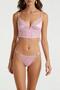 Pastivelle Candy Pink Satin Lace Corset Bra - 3
