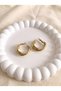 Gold 3-Piece Striped Hoop Earrings - 3