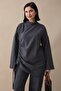 Anthracite Thessaloniki Suit with Side Gatherings - 5