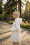 White Cotton Hooded 3 Thread Count Fleece-Lined Thick Sweatshirt - 6