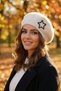 Soft Texture Sparkling Star Detail Painter Beret