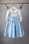 Girl's Blue Evening Dress – Lace-Up Waist Detail, Princess Model Special Occasion Dress - 4