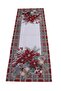 Eco-Red Christmas Flower Ornament Jacquard Woven Tapestry Decorative Silvery Runner 45*115 - 2