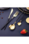 Durable Premium Stainless Steel 4-Piece Cutlery Set – Tableware Set for 1 Person -Black - 8