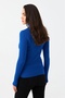 Women's Cobalt Turtleneck Knitwear Blouse Be270 - 3