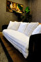 Plush Sofa Cover Fluffy Bubble White Just for Sitting 1 Piece 90X200 cm - 4