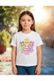 Happy Birthday Monster Printed Short Sleeve Girls' T-Shirt (4-13 Years) - 2