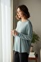 Women's Knitted Long Sleeve Round Neck T-Shirt - 3