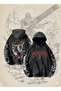 Berserk No Guts No Glory Washable Fabric Hooded Sweatshirt