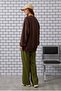 Women's Oversize Sweatshirt Traveler Bear Printed Brown – Crew Neck, 3 Thread Rastering - 3