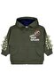 Little Fossil Printed Cardigan for 2-5 Years - Khaki