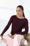 Women's Boat Neck Long Sleeve Bodysuit 21897 - 2