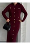 Cardigan Skirt Button Detail Knit Top and Bottom Set - 7