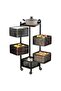 Storage Rack | 5-Layer Revolving Vegetable Kitchen Rack | Square Multipurpose Stora - 2