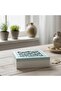 A divided wooden box with a blue lid - 2