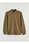 Lcwaikiki Classicbeige Polo Neck Men's Sweatshirt - 4
