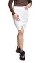 Women's Slit Mini Skirt - White - 2