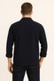 Men's Soft Cashmere Oversized Jacket Shirt – Navy Blue New Season - 6