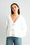 Gray Ribbon Detailed Knitwear Cardigan - 2