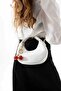 Women's Hand and Shoulder Bag White with Cherry Charm Gift - 2