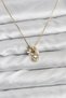 Gold Color Brass Minimal Butterfly Charm Women's Necklace - Ebj251219W38824