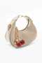 Women's Hand and Shoulder Bag Skin Color with Cherry Charm Gift - 3