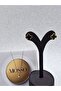 Yonca Model Black Gold Color Steel Earrings - 3