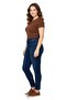 Women's Ankle Jeans Pants Belt Elastic Buttoned Stone Bgl-St05058 - 2