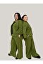 Compleu Culoarea Olive din Stofa - 2