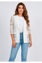 Women's Lace Detailed Atlas Fabric Blazer Stylish Jacket - 5