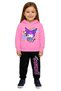 Kuromi Printed Children's Tracksuit Set 3 Thread Ş Fleece-Lined Cotton Fabric Hooded