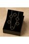 316L Steel Black Clover Necklace Earrings and Ring Set - 2