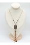Zra Brand Model Long Chain Stone Detailed Women's Necklace That You Can Shake - 2