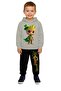 Groot Printed Children's Tracksuit Set 3 Thread Ş Fleece-Lined Cotton Fabric Hooded
