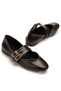 Upper Part with a Belt, Double Buckle, Does Not Make Noise When Walking, Everyday Comfortable Ballet Flats - 4