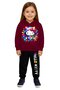 Hello Kity Printed Children's Tracksuit Set 3 Thread Ş Fleece-Lined Cotton Fabric Hooded