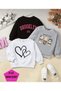 Girl's Sweet Girl-Brooklyn-Heart Printed Sweatshirt