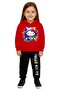 Hello Kity Printed Children's Tracksuit Set 3 Thread Ş Fleece-Lined Cotton Fabric Hooded
