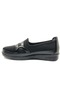 Berfilla Dr.Tavsiyeli 100% Leather Mother's Women's Ballerina Shoes BLACK - 5
